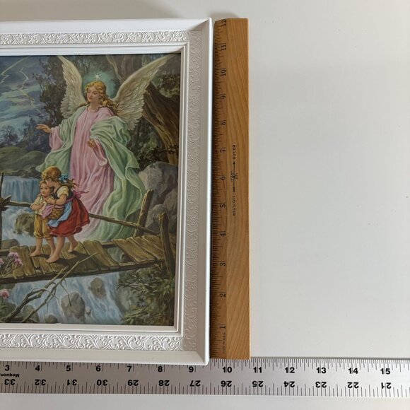 Guardian Angel 8x10 Framed Print Religious Nursery Wall or Tabletop Decor - Picture 3 of 4
